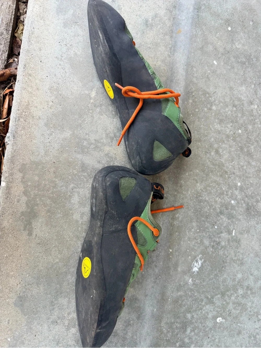 La Sportiva Green and Orange Men's Climbing Shoes